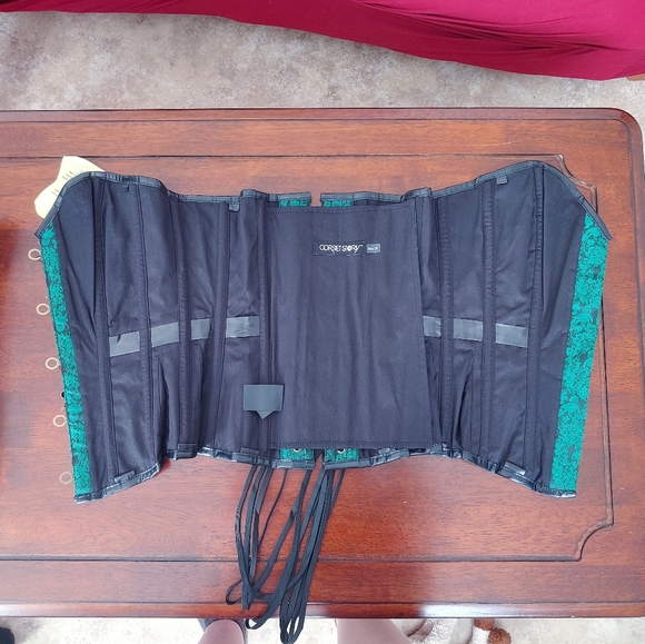 😈NTW, Amazing Green overbust Steampunk corsetz! Lace, lingerie, bustier - Picture 5 of 15